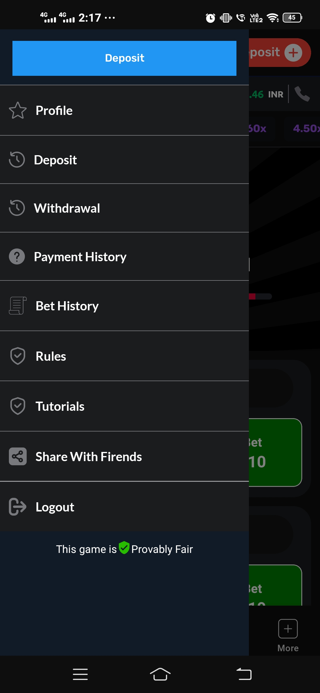 placing a bet aviator